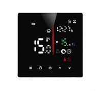 Zilimontt For LCD Thermostat with WiFi for Water Heating and Gas Boiler Controller, Programmable Touch Screen Display with Child Lock, Weather and(Black 3A)