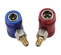 Zilimontt For R1234yf Quick Connector Adapter Coupler for A/C Manifold Gauge Set with High and Low Pressure Ports Made of Premium Steel Material for Automotive Air Conditioni