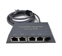 Zilimontt For Starlink For Gen3 Compatible Ethernet Adapter With 4 RJ45 Ports - High-Speed Internet Connection For V4 Rectangular Dish & Mesh WiFi Router - 0.5M Cable(0.5M/1.64 ft)