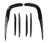 Zilimontt Front Bumper Lip Splitter Fog Light Trim for - E-Class W213 S213 Pre-For Facelift 2016-2020 For AMG Line 4-Door Saloon Estate ABS Plastic Carbon Look(Carbon Look Set)