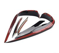 Zilimontt Front Bumper Lip Splitter Fog Light Trim for - E-Class W213 S213 Pre-For Facelift 2016-2020 For AMG Line 4-Door Saloon Estate ABS Plastic Carbon Look(Black Set)