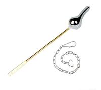 Zilimontt Front-Mount Toilet Tank Lever Handle Replacement Kit for Standard Toilets - Zinc Alloy & Copper Construction with 304 Stainless Steel Chain, 26.5 cm