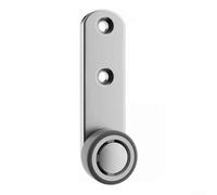 Zilimontt Galvanized Steel Side Mounted Door Support Wheel with Rubber Roller for Wooden Doors Drooping Prevention 100x28mm Silver Gray Home Improvement Hardware
