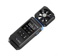 Zilimontt Handheld Anemometer 3-in-1 Weather Meter with Humidity Measurement, Curve Recording, Dual Display, 5 Unit Switching, Sound Light Vibration Alarm,