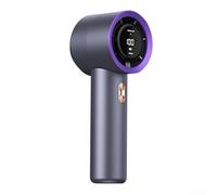Zilimontt Handheld Bladeless Turbine Fan USB Rechargeable Mini Portable Cooling Device with 3600mAh Battery High Speed 130000 RPM and 100 Speed Settings for for Travel(S001 Fan - Dark Blue)