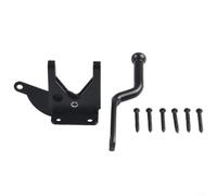 Zilimontt Heavy Duty Auto Gate Latch with Screws for Garden Fence and Pasture Gate, Automatic For Slam Catch Mechanism Made of Carbon Steel in Black Finish