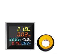 Zilimontt High Precision Digital Display Meter for Voltage Current Power Frequency Measurement with PC Flame Retardant Material and Automatic Saving Function, White(300V)