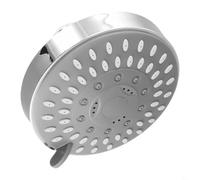 Zilimontt High Pressure 4 Inch Round Shower Head with 5 Spray Settings Adjustable Rain Mist Massage Modes, Chrome ABS Body with Brass Ball Joint, Removable