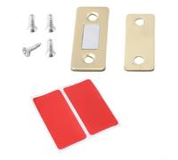 Zilimontt Hole-Invisible Magnetic Door Latch for for Ultra-Thin Cabinet Catch Strong Magnet Wardrobe Drawer Closer Lock Metal -Resistant Easy Install for for Cupboards(Gold)