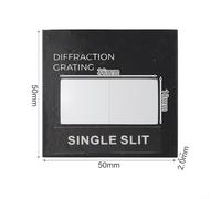 Zilimontt Holographic Diffraction Grating Transmission Spectroscopic Spectrum Decomposition Wavelength 20-2000nm for Scientific Research and Teaching Demonstration with(0.02mm)