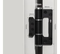 Zilimontt Hydraulic Door Hinge with Automatic Closing and Adjustable Speed, 130 lbs Capacity Aluminum Alloy for Heavy Wooden or Metal Doors, Black Finish for
