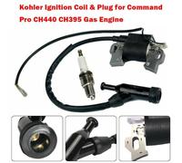 Zilimontt Ignition Coil and Spark Plug Kit for for Kohler Command Pro CH440 CH395 Gas Engines, Fits 10HP-16HP 188/190/192 Series Small Engines, Circular Quick Connect,