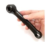 Zilimontt Indoor Exercise Bike Crank 127mm Iron Square Hole Replacement Parts For Stationary Bicycle Left Right Fixed Mount Pedal Training Equipment Black(right crank)