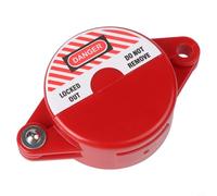 Zilimontt Industrial Safety Gate Valve Lockout Device, ABS Plastic Round Cover for for Pipeline Globe Valve Handwheel, Compatible with 25-64mm and 64-127mm Diameters, Red(25-64mm)