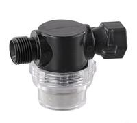 Zilimontt Inline Water Filter with 1/2 Inch Connection, Clear Plastic Housing and 50 Mesh Stainless Steel Screen for for Garden, RV, Caravan or Marine Water Systems,