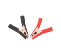 Zilimontt Insulated Clips 100A Heavy Duty Battery Test Clamps with Copper-Plated Jaws and Strong Spring Grip for for Car Electrical Testing, Red and Black Pair,
