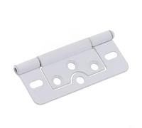 Zilimontt Iron Flush Door Hinge 77x35mm for Cupboard, Wardrobe, Cabinet and Louvre Doors, Durable Smooth-Action Detachable Hinge for Home Improvement and DIY(White)