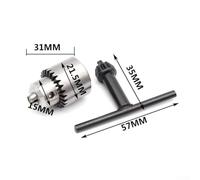 Zilimontt JT0 Motor Drill Chuck with 0.3-4mm Clamping Range for Electric Motor Shaft 4-8mm, Taper Accessories for Milling Machine, Lathe and Drilling Machine, 4-Piece(4mm)