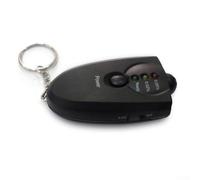 Zilimontt Keychain Breath Tester with LED Light Display, Portable Breathalyzer Detector for Safe Driving, Black ABS Material, for battery Powered (AAA Batteries Not I