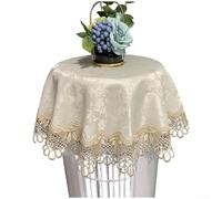 Zilimontt Lace Round Air Conditioner Dust Cover Tablecloth, Elegant Polyester Fabric with Delicate Detailing for Modern Home Decor, Fits Cylindrical Units 80cm or 90cm Diameter(A)