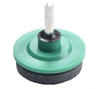 Zilimontt Lawn Mower Blade Sharpener with High-Quality Corundum Grinding Wheel Whetstone, Compatible with Electric and Hand Rotary Drills, Durable Garden Tool Accessory(Green)
