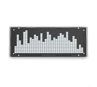 Zilimontt LED Music Spectrum Electronic Clock,LED Music Spectrum Indicator,LED Clock Spectrum Light,Supporting USB Power Connection,Spectrum Clock (White)