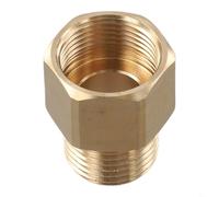 Zilimontt M22 14mm Female Thread to G1/2 Male Metric Adapter Brass Pressure Washer Connector, High Pressure Cleaner Hose Fitting Compatible with Electric Power Washers