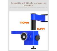 Zilimontt M6 Microscope Swing Arm Bracket with Dual Positioning System 360 Degree Rotation Heavy Duty Stand for Stable Multi-Angle Observation, 10KG Load Capacity,