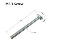 Zilimontt M8 T-Slot Slider T-Track Jig Screw Fixture Rail Accessories Woodworking Tool for Milling Machines, Table Saws and Band Saws with Metal Construction and for Easy(M8 T Screw)