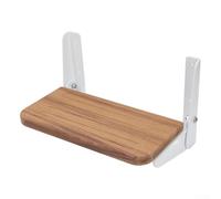 Zilimontt Marine Grade Teak Wood Folding Step Board Footrest for Boat Helm 305 x 158mm, Premium Solid Teak & Aluminum Alloy Foldable Foot Support with Elegant Finish for
