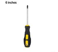 Zilimontt Massage Handle Screwdriver with Strong Magnetic Function, Cross and Slotted Head Made of Chrome Vanadium Steel for 6mm Screws, Ergonomic Non-Slip Grip and(6-inch Cross)(Massage Handle)