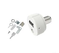 Zilimontt Mechanical Password Cam Lock with Key for Cabinet, Drawer, and Locker, Zinc Alloy and ABS Construction, 3-Digit Code Security, Compatible with Metal and Wooden(40mm White)