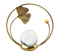 Zilimontt Metal Stand for Crystal Ball Ornament, Gold Glass Holder with Base for Home Decoration, Living Room or Bedroom Display, 13.5 cm x 13.5 cm, Iron and Glass Constr