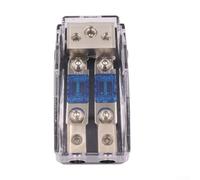 Zilimontt Mini Blade Fuse Holder for Car Audio - 2/3/4 Way Power Distribution Block with Aluminum Alloy Construction, 0 Gauge Input, Dual 4 Gauge Inputs, Two 8 Gauge(2 Way)
