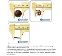 Zilimontt Mini Brass Sliding Gauge Vernier Caliper Ruler with Double Scale Millimeter/Inches 80/100mm Range Measuring Tool for Jewelers and Work(80mm)