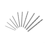 Zilimontt Mini Hand Drill with Keyless Chuck and 10-Piece for HSS Drill Bits Set 0.8mm-3.0mm for DIY Woodworking, Jewelry Making, PCB and Craft Projects(10pcs Drill Bit)