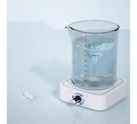 Zilimontt Mini Magnetic Stirrer for Laboratory Use, Electric Mixer with Adjustable Speed 200-2000 RPM, 1.5L Capacity, Plastic Construction, Compact Size 10 x 10 cm,