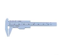 Zilimontt Mini Plastic Sliding Vernier Caliper 0-80mm Precision Measuring Tool with Dual Scale in mm and Inch for for Jewelry, Antiques and Industrial Use, Lightweight(Blue)