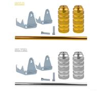 Zilimontt Motorcycle Floorboards & Pedals for Straddle Bikes | Aluminum Alloy Footrests with Anti-Slip Grip | Compatible with Various For ATV UTV Side-by-Side Models(Gold)