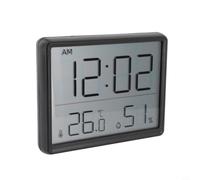 Zilimontt Multifunction Programmable Thermostat with Thermometer and Hygrometer, Large Screen Digital Temperature and Humidity Monitor, 12/24 Hour Clock, °C/°F Switch,(Black)