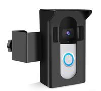 Zilimontt No Drill Anti Theft Mounting Bracket Holder for Ring Video Doorbells - Adjustable Angle Kit with Metal Clip, Weatherproof Steel and Plastic Construction