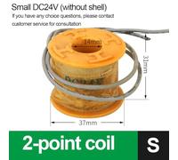 Zilimontt Normally Closed Solenoid Valve Coil for DN06/08/10/15/20/25 1/4" 3/8" 1/2" 3/4" 1" Brass Pneumatic Air Compressor Valve Compatible with 12V 24V 220V Water Oil a(S [DC24V])