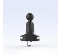 Zilimontt O-Shaped Round Hook Air Vent Clip for Car Phone Holder - Ball Head 13mm/15mm/17mm Adjustable Bracket, ABS Material, 360° Rotation, Silicone-Gripped Vent Mount,(13mm)