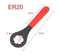 Zilimontt O Type Adjustable ER Collet Chuck Wrench CNC Spanner Tool for ER16 ER20 ER25 ER32 ER40 Nuts, Heavy-Duty Steel Construction for Machine Tool Holder, Cutter Bar(ER20)