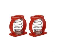 Zilimontt Pair of Enhanced Hinge Clamp Spring C Buckles for Folding For Bike, Long lasting Plastic and Stainless Steel Construction, Split Design for Secure Frame(red)