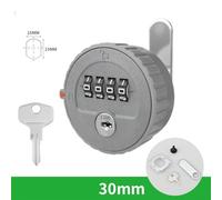 Zilimontt Password Lock for Drawers and Cabinets with Waterproof ABS and Zinc Alloy Construction, Backup Key Access and Easy Code Setting for Home Office(Gray)(30mm)