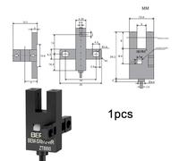 Zilimontt Photoelectric U-Type Slot Sensor Switch NPN NO+ Output DC 5-24V IP67 Proximity Switch for Industrial Automation with 1m Cable(BEM-SX672-For WR)