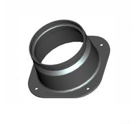Zilimontt Plastic Square to Round Flange Connector for for Ventilation Ducts, PP Material Air Vent Adapter, Smooth Low Resistance Design for for Efficient Airflow in Home or(150mm)