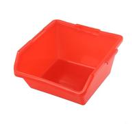 Zilimontt Plastic Storage Parts Box with PE Material for Tool and Hardware Organization, Screw Sorting Container and Workshop Component Storage Case, (large-red)