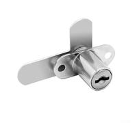 Zilimontt Plus Zinc Alloy Double Door Lock Having Finish Locking Rod for File Cabinet Mailbox Metal Include 16/19mm Furniture Security Black or Silver 7shaped Cabinet(16mm Silver)